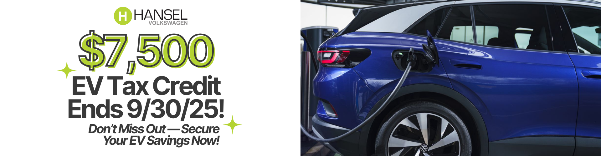 VW EV Tax Credit campaign